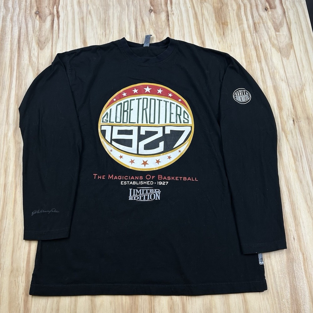 Platinum FUBU Harlem Globetrotters Long Sleeve T Shirt Black 2XL Limited Edition